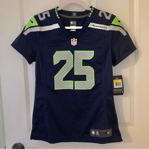 Seattle Seahawks Jersey Blue Green 25 Sherman brand new w/tag size small S Nike